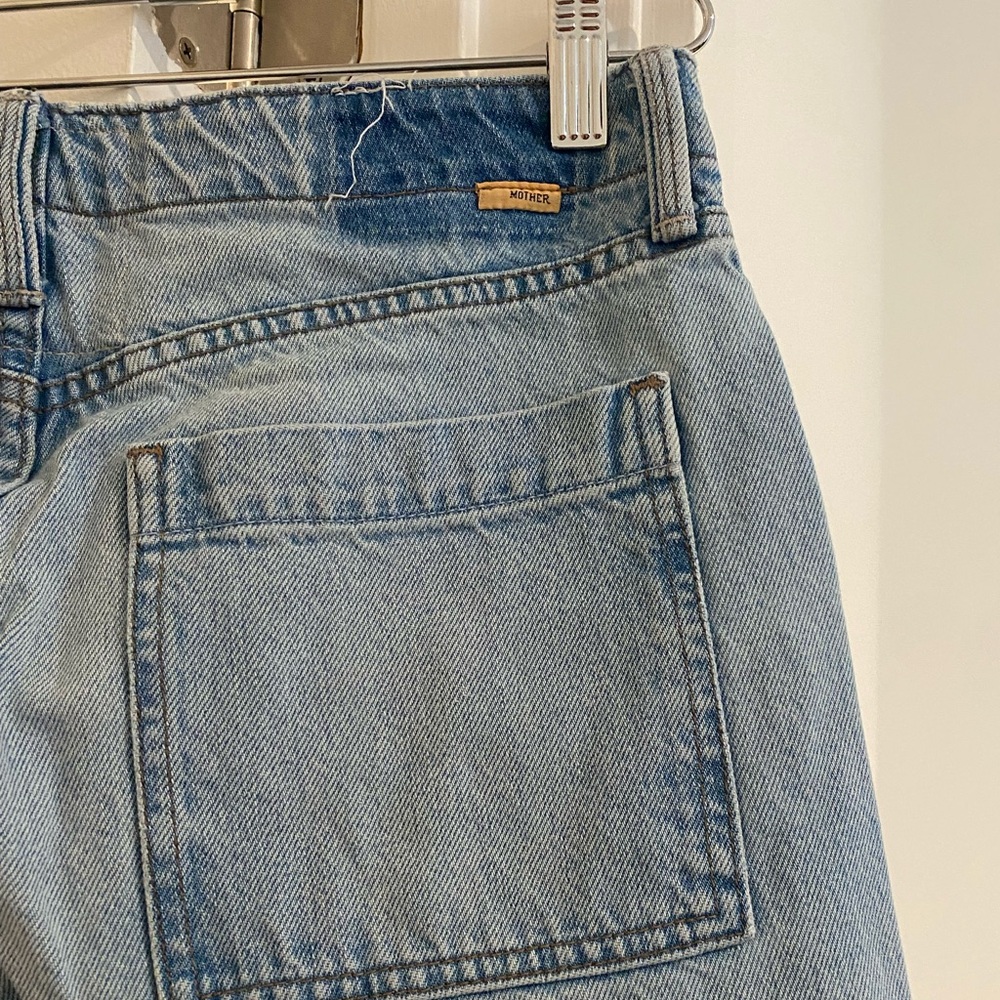 Light Blue Denim Cargo Pants - Picture 3 of 4
